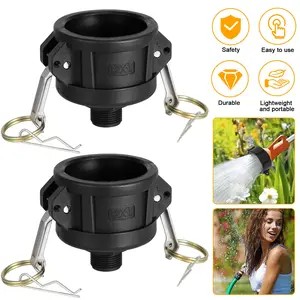 Dazone 275 330 Gallon IBC Tote Fittings Adapter 2 Inch Tote Tank Drain Adapter with Camlock to 3/4 Inch Garden Hose Connection