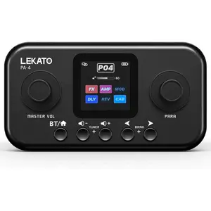 LEKATO Desktop Multi Guitar Effects with 6 Modules, 80 Presets, 20 Amp Modeling & IR Loading, Guitar Effects Processor with Tuning & Bank Modes, OTG USB Audio Interface for Practice Recording