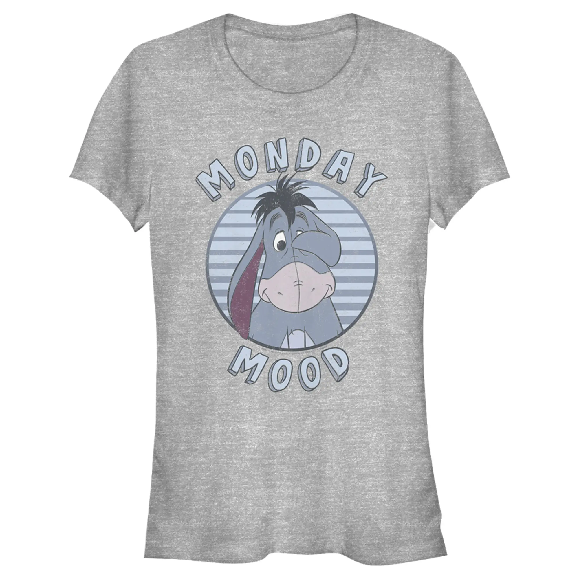 Juniors Womens Winnie the Pooh Eeyore Monday Mood T-Shirt