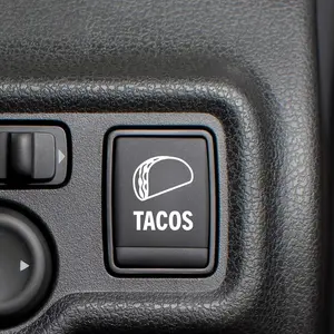 2pc/sheet Taco Button Decal, Blank Button Sticker for Car, Customizable Design, Durable Material, Easy Application, Perfect for Personalization, Stickers for Cars