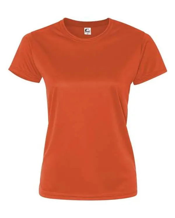 Women's Snug-Fit Antimicrobial Moisture-Wicking Quick-Drying Double-Stitched Performance T-Shirt - Athletic Fashion Activewear, Standard Sizes, for C2 Sports