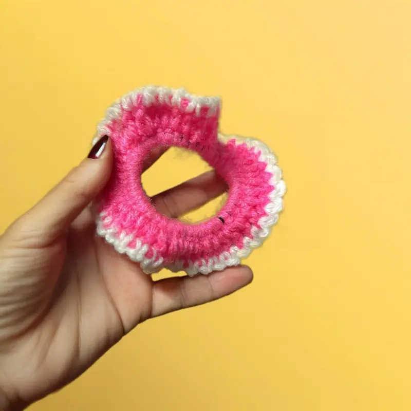 Handcrafted Crochet Scrunchie - Customized Colors Knitted Hair Accessory for Stylish Hair Ties