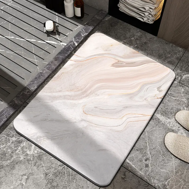 Diatomaceous Earth Bath Mat - Nonslip Bathroom Rugs, Super Absorbent, Quick Dry, Waterproof Dust-Trapping Floor Rug for Bathroom Doorway