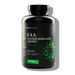 Smarter Nutrition Essential Amino Acids (EAA) Capsules - 1 Gram Per Serving of All 9 EAAs - Supports Muscle Mass & Exercise - Non-GMO, Vegan, Gluten Free - 60 Count