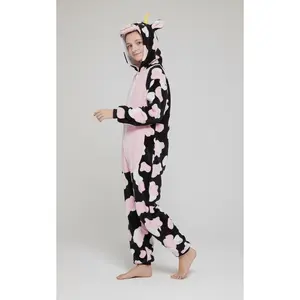 Cow Onesie Animal Costume Girls Women Pajamas