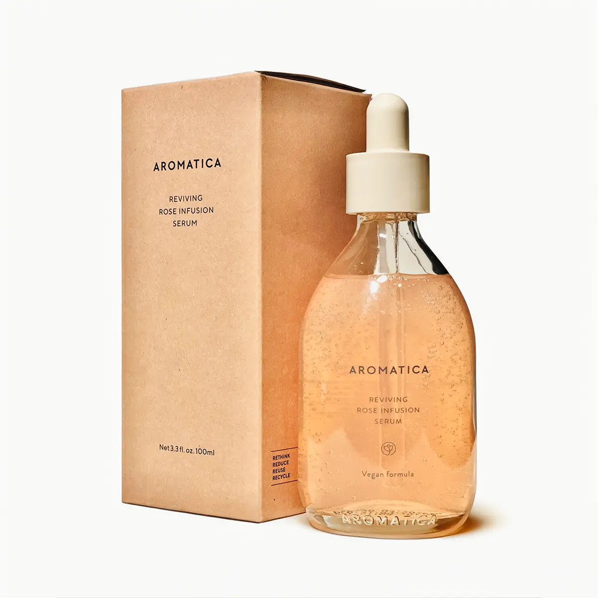 AROMATICA Reviving Rose Infusion Hydrating Serum Organic Skincare Moisturizing Radiant Comfort Moisture Aloe Moisturizer