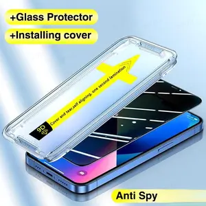 Accurate installation Dust-free Second Sticker High-End Anti peeping   High definition  Tempered film Glass  For iPhone16 11 12 13 14 15 Pro XS Max Plus X XR Screen Protector