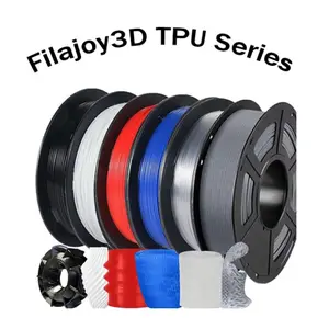 Colorful Flexible Tpu Long Filament Set, 1.75mm 250g X 6 Rolls Total 1.5kg, High-Speed Printing, Transparent Blue