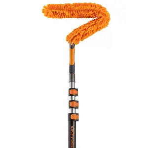 Flexible Fan Duster for Ceiling Fan with Extension Pole // Microfiber Ceiling Fan Blade Cleaner with Washable Fan Brush