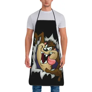 1 Piece Taz Aprons for Men Women Unisex Adult Chef Kitchen Cooking L-Looney T-Tunes Tablier Cuisine Baking Halloween Thanksgiving Christmas Funny Apron Novelty Cooking Aprons