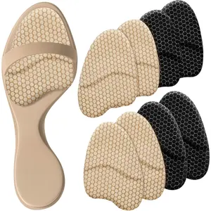 Metatarsal Pads for Women, Ball of Foot Cushions, Heel Inserts, High Heel Comfort Pads (4 Pairs), Anti Slip, Invisible Design