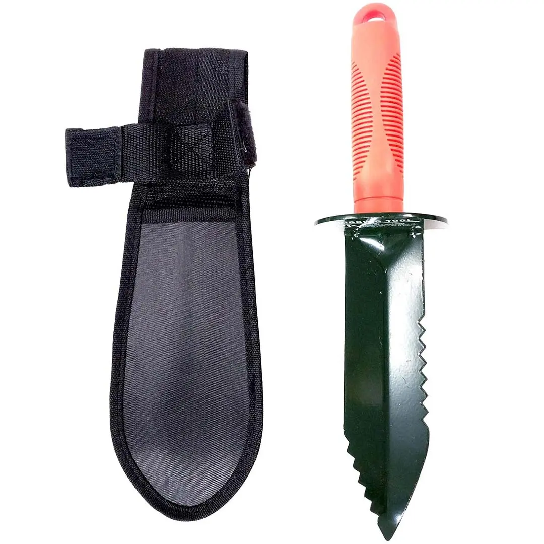 ASR Outdoor 13 Inch Serrated Edge Digger, Versatile Hand Trowel for Breaking up Hard Ground portable garden tool