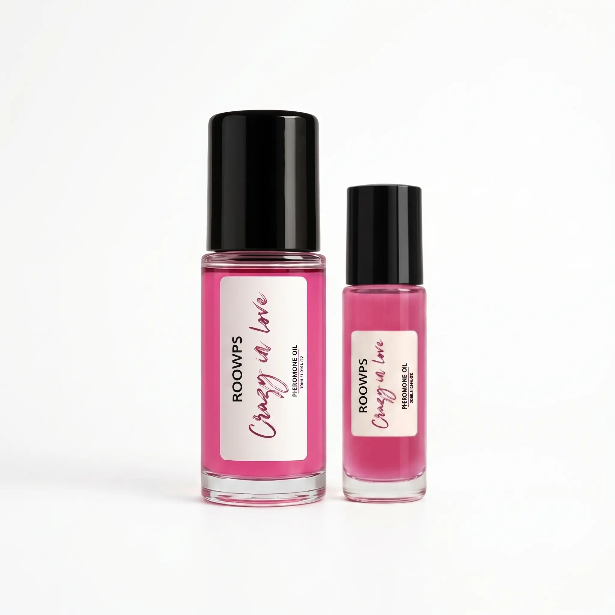 ROOWPS Pheromones Perfume Oil for Women, Crazy in Love Long Lasting Floral Scent - Date Night Perfume Roll-On Duo Set (30ml & 10ml), Floral Scents Perfume