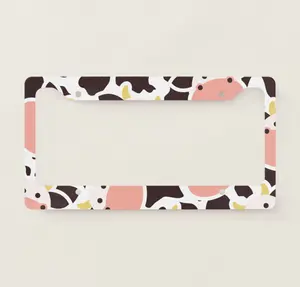 Cute Cow Pattern License Plate Frame