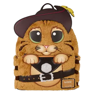 Shrek Puss In Boots Plush Cosplay Mini Backpack