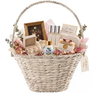 Best Choice Products Easter Basket, Woven Easter Basket for Kids w/ Collapsible Handle, Tapered Shape
