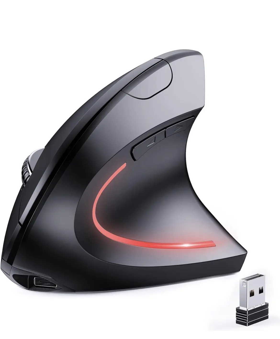 Bluetooth and 2.4G (2-In-1) Rechargeable Wireless Mouse, Ergonomic Vertical Desi