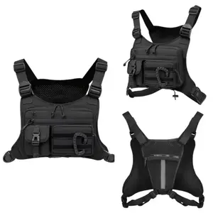 Men's Chest Bag Outdoor Sports Trail Running Travel Front Pack Breathable Durable Chest Backpack for Daily Use