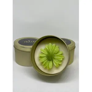 Bema 8oz Vanilla Scented Candles - Cozy Aroma in Metal Tin - Non-Toxic, Pack of 3 for Relaxation and Sweetness - Creamy