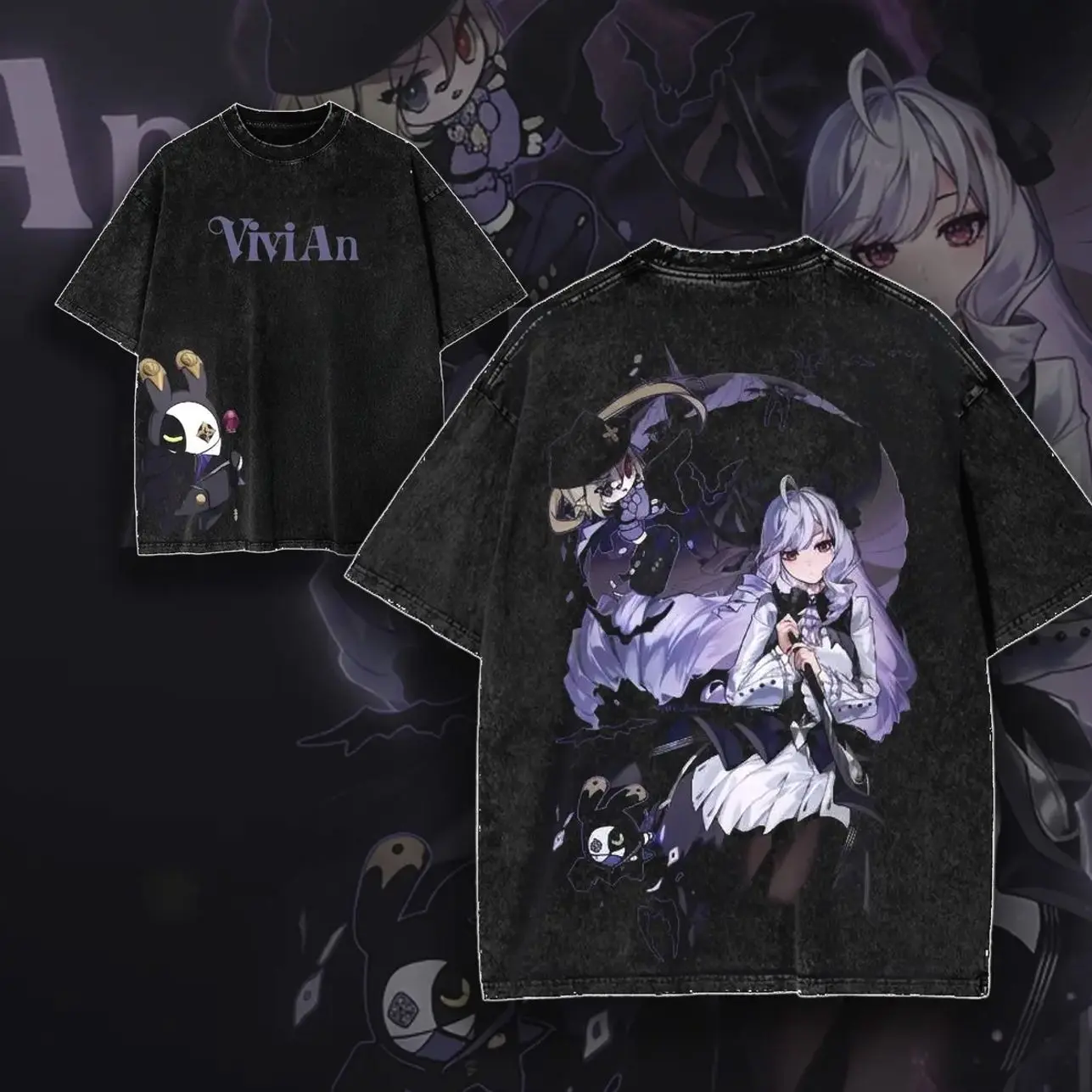 Vivian Zenless Zone Zero ZZZ Game Glitch Graphic T-shirt Streetwear Oversized Bungie Fan Gift Heavyweight Aesthetic Print Unisex Top 0X4