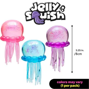 Jellyfish Stress Ball, Ice Cube Squeeze Toy, Malt Sugar Texture Sensory Fidget Ball for Anxiety Relief