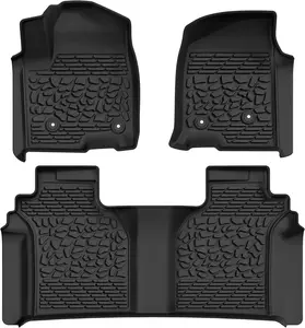 OEDRO Floor Mats Fit for 2019-2023 2024 Dodge Ram 1500, All Weather Dodge Ram 1500 TPE Anti-Slip Floor Liners, 1st and 2nd Row, Black
