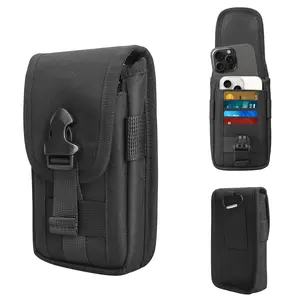 Multi-Purpose Tactical Cell Phone Case for Men, 7.5 inches and Below Dual Phone Case for Work, Hiking, Camping, Barbecue