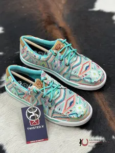 ZAPATOS WOMENS HOOEY LOPERS C TOW TWISTED X LIGHT BLUE MULTI -WHYC010