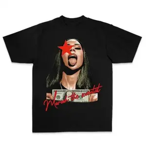 ⭐ [Graphic Tee][100%cotton]Mariahh The Scientistt Star Red T-Shirt Music Graphic Tee Classic Cotton Fabric Unisex Crew Neck Short Sleeve Retro Menswear Streetwear Casual Summer Outfit Camiseta Verano Viral Music Fan Shirt fashion shirt