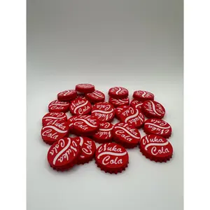 3D Printed Fallout Bottle Caps(10) | Unofficial Fallout Bottle Caps | Desk Art | Fallout Fan Art Bottle Caps | Fan Art
