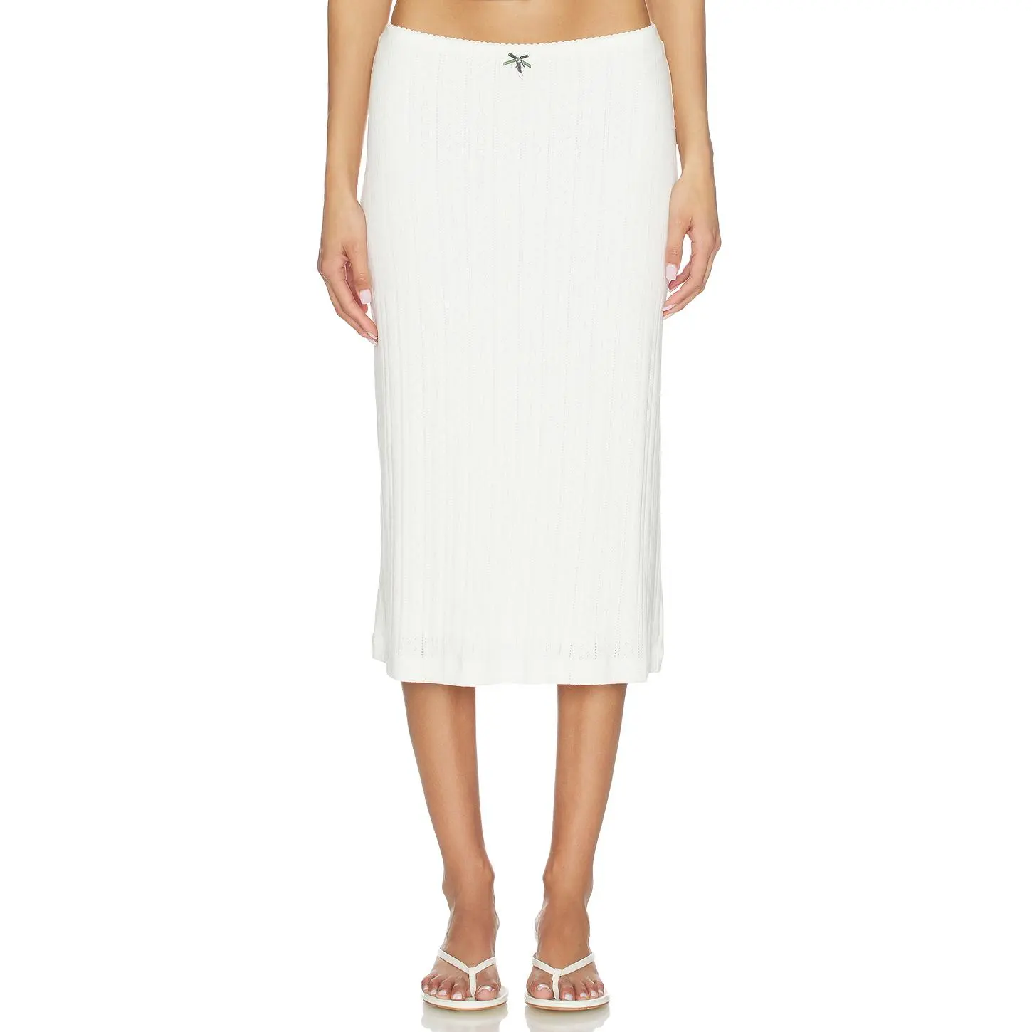 Lacoste Pointelle Skirt in Flour
