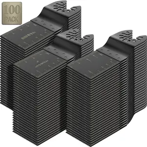 100Pcs Universal Oscillating Tool Oscillating Saw Blades,Oscillating Multitool Blades,Multi Tool Blades Kit for Dewalt Ryobi Milwaukee Tools for Cut Wood,Plastic&Metalm Ideal Wood Working Accessories