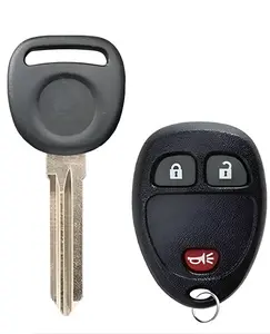 Transponder Chip Key + 3 Button Remote Fob Compatible With Chevrolet 2007-2017 B111 - OUC60270