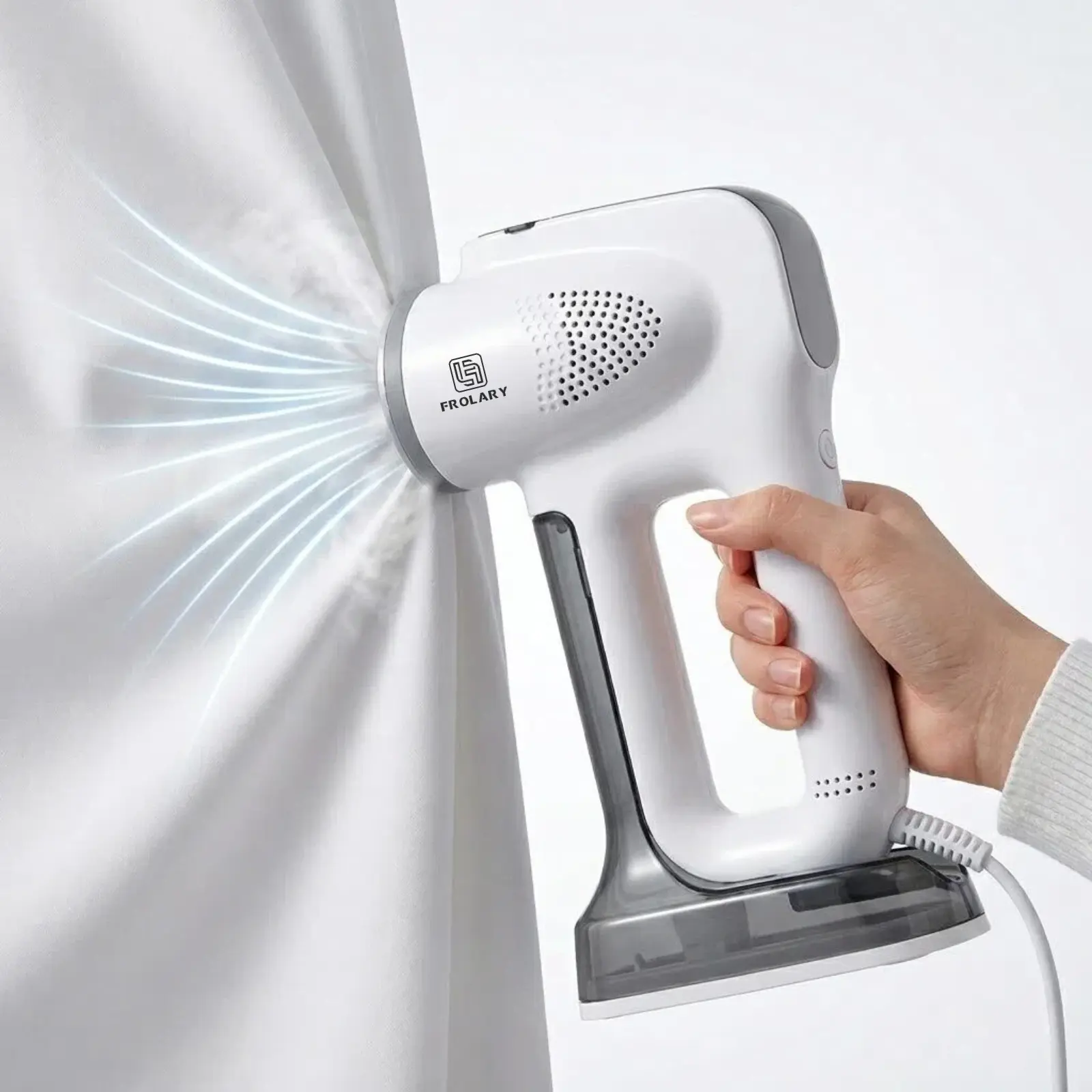Frolary VS-401 Smart 3-in-1 Suction Garment Steamer & Iron, Vacuum Steamer, Handheld Travel Garment Steamer for Clothes, 3800Pa Suction for Fabric Grip, 130ml + 340ml Water Tank (for 110-120v Use)