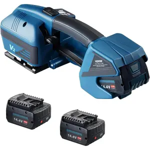 VEVOR Electric Strapping Machine, for 0.35 - 0.63 PP PET Straps, Portable Electric Banding Tool with Digital Display, 2x 4000mAh Battery Powered Automatic Strapping Tool for Packaging Box PalletVEVOR Super Brand Day