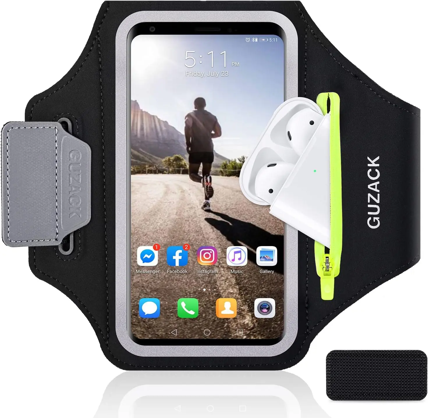 Running Armband for iPhone 17 16 15 14 13 12 Pro Max/Plus/XR/XS, Galaxy S25/S24/S23/S22, with Card Slot & Key Pockets, Sports Arm Bands Cell Phone Holder Fit Up to 6.9 Inches PhoneGift.