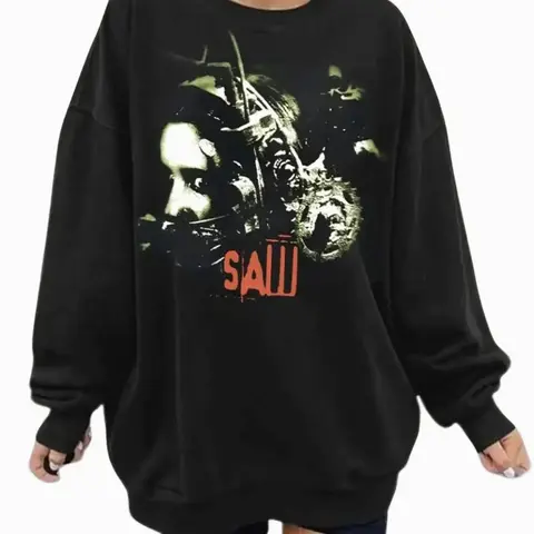 Saw Horror Movie Poster Head Trap Jigsaw Sweatshirt, Vintage Halloween Shirt, Retro Horror Movie Shirt, Horror Gift