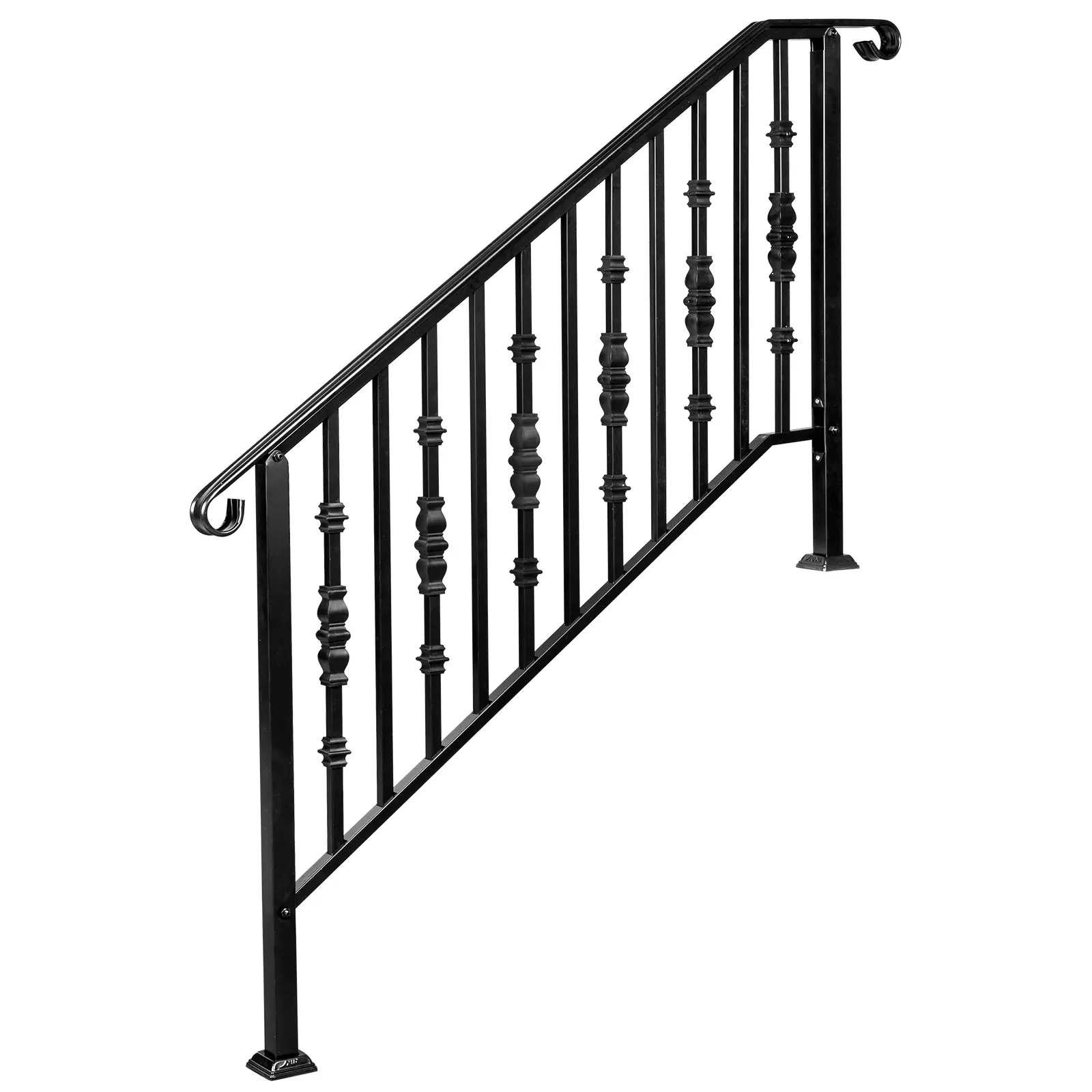 Matte Black Outdoor Iron Handrail