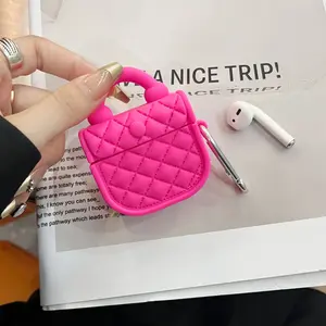 1 pink bag headphone case,Cute wireless Bluetooth earphone case, drop resistant, durable and stylish accessory, suitable for AirPods pro3/1/2/3/4/pro/pro2(Different models may have different shapes), Headphone Accessories