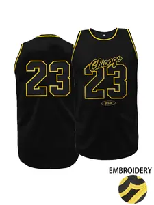 Chicago #23 Embroidered Basketball Jersey, V Neck Loose Fit Breathable Vest, Sports Top, Suitable for Outdoor Sports & Casual Wear