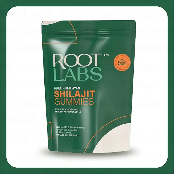 [upgraded version 120 PCS  Wrapped Chewables]Root Labs by Be Bodywise Pure  Himalayan Shilajit Gummies |   With KSM 66 Ashwagandha & other herbs |   No Added Sugar |   1 month pack |   Edible Supplement