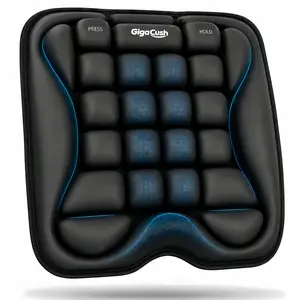 Seat Cushion, Portable Air-Cell Seat Pad for Long Sitting, Travel Cushion for Airplane, Stadium Bleachers, Car, Camping & Outdoor Events, Inflatable Design with Zoned Support, Gigacush, Gift-Ready Box