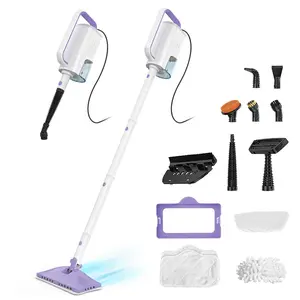 [WeeklyDeals]Steam Mop 12-in-1 Floor Cleaner with Detachable Handheld Steamer for Walls, Grout, Floors, Tiles, Carpets & Grease. Includes Multi-Function Accessories Cleaning Tools Cleaning Set