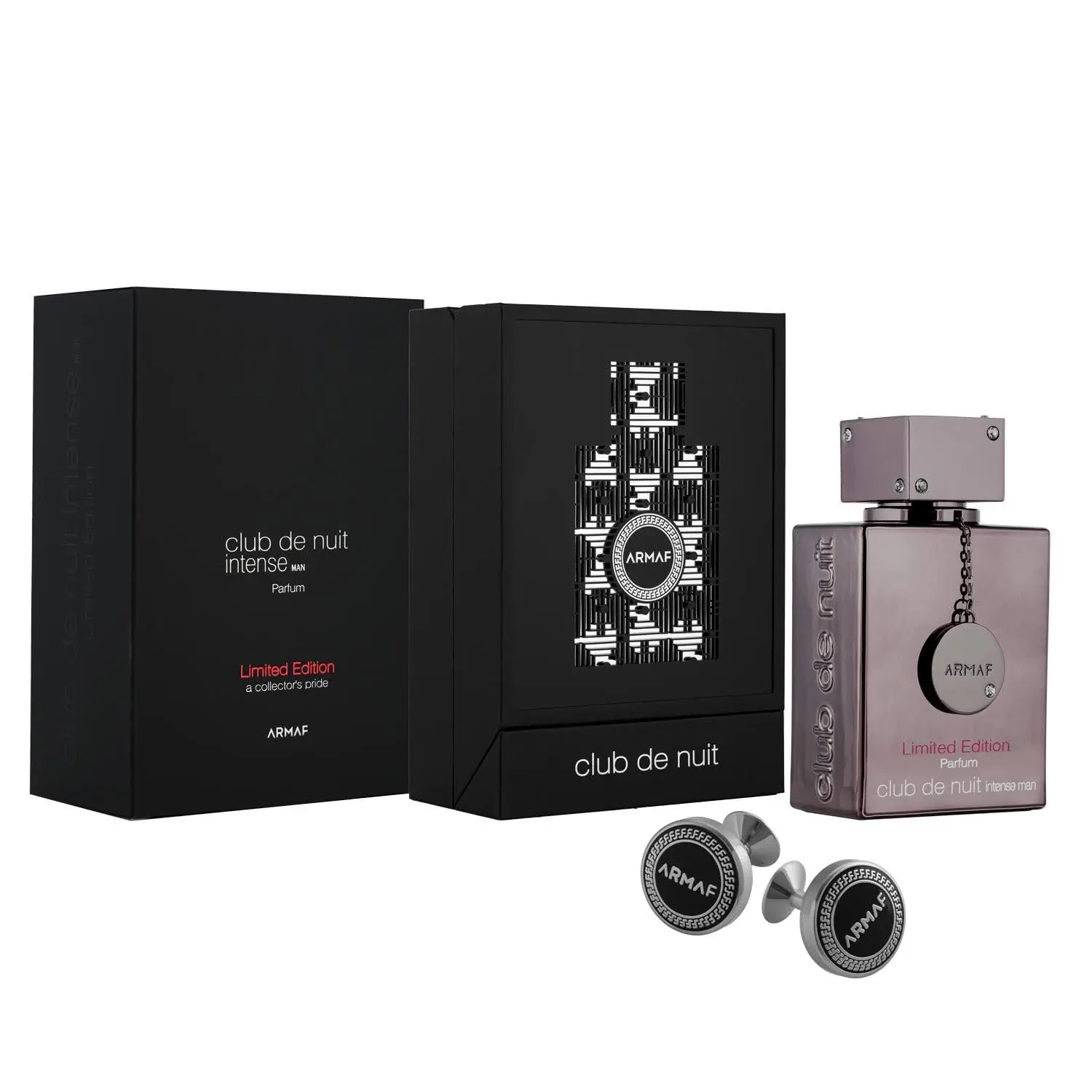 Armaf Club De Nuit Intense Men EDP, 2024 Limited Edition Long-Lasting Woody Fragrance with Amber & Citrus Notes, Men's Cologne with Cufflinks, 3.6 fl oz, Amber Sweet Warmth, Mensfashion, Adults