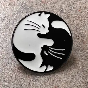 Yin Yang Cat Enamel Pin