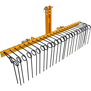60 Inch Lawn Tractor Rake, 3 Point Hitch Landscape Rake Attaches to Cat 0 Cat 1, Dethatcher Rake for Tractor