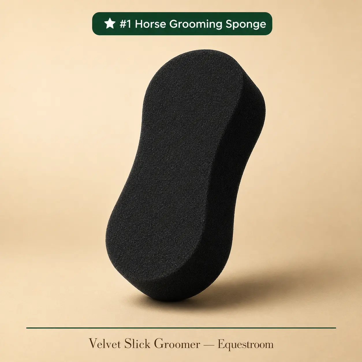 Velvet Slick Groomer – Horse Grooming Sponge for Shedding, Coat Shine & Sensitive Skin | Soft Grooming Sponge
