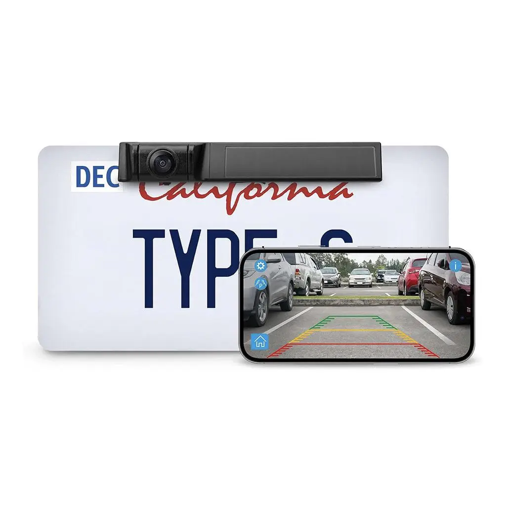 TYPE S Solar-Powered 1080p Rear View Camera, Wireless Car Camera with App View & Adjustable Lens, Car Cameras