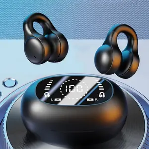 Bluetooth-compatible Wireless Sports Earbuds with Ear Hooks, Long Battery Life Audio Wireless Earbud Headset with Digital Display, Running Compatible Charging Case, Chargeable, Wireless Earphone TWS, Electronic Earphones
