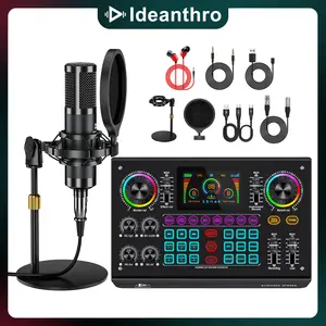 【Live Stream Exclusive】Ideanthro C200 PRO-P15 Sound Card，Audio Mixer with Dual-Core DSP, Dual Microphone & Headphone Outputs, Adjustable Tone, Multiple Voice-Changing Modes, Fully Compatible with Mainstream Live Streaming Platforms